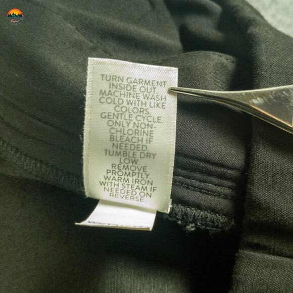 J. Jill Dress Pants Black Essential Cotton Stretch Tapered Leg Women's Size 15 - Picture 11 of 12